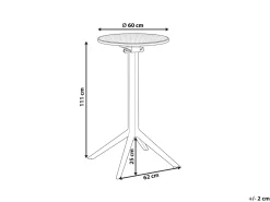Tavolo da bar da giardino LEGRENA 60 cm 60 cm Nero