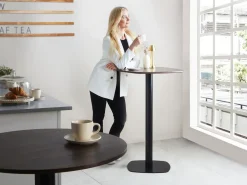 Tavolo da bar MORELLA Nero/Marrone scuro 60 cm 60 cm