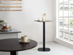 Tavolo da bar MORELLA Nero/Marrone scuro 60 cm 60 cm