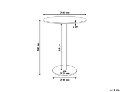 Tavolo da bar MORELLA Nero/Marrone scuro 80 cm 80 cm