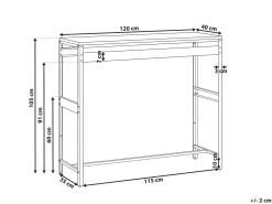 Tavolo da bar per esterni MAENZA 120 cm 40 cm Metallo Bianco