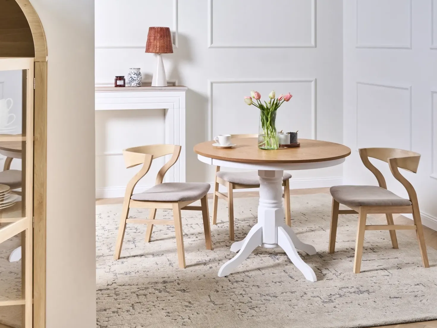 Tavolo da pranzo AKRON Frassino chiaro 100 cm 100 cm Legno