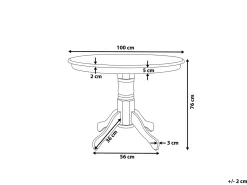 Tavolo da pranzo AKRON Frassino marrone 100 cm 100 cm Legno