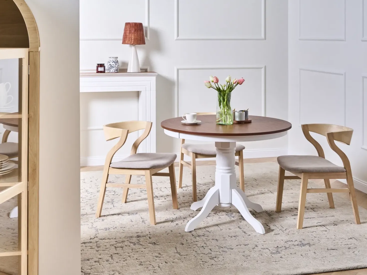 Tavolo da pranzo AKRON Frassino marrone 100 cm 100 cm Legno