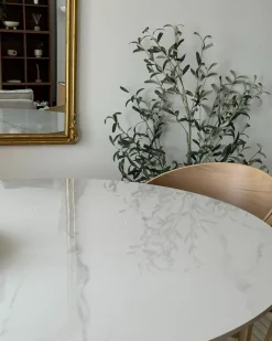 Tavolo da pranzo ALBINA Marmo bianco 120 cm 120 cm