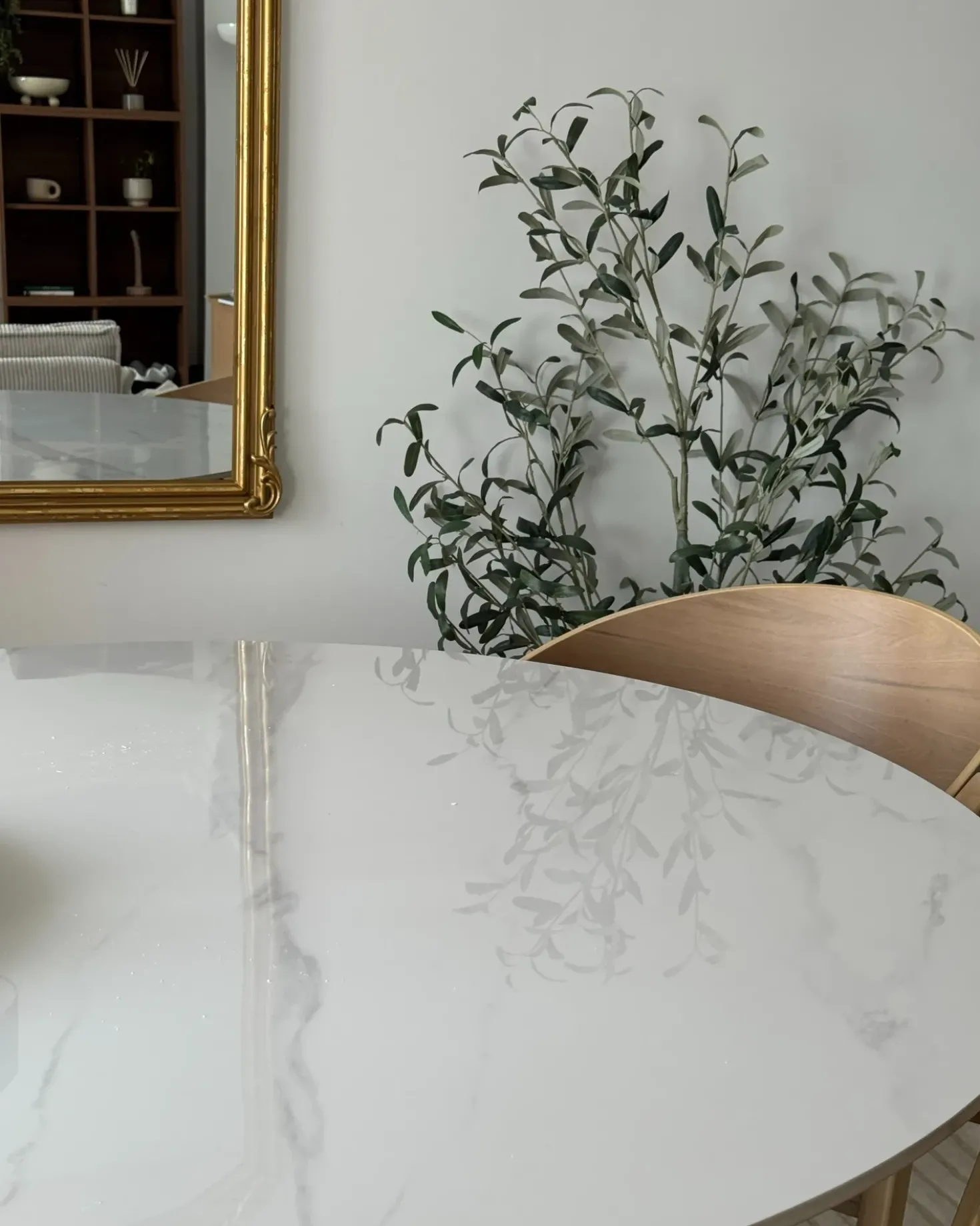 Tavolo da pranzo ALBINA Marmo bianco 120 cm 120 cm