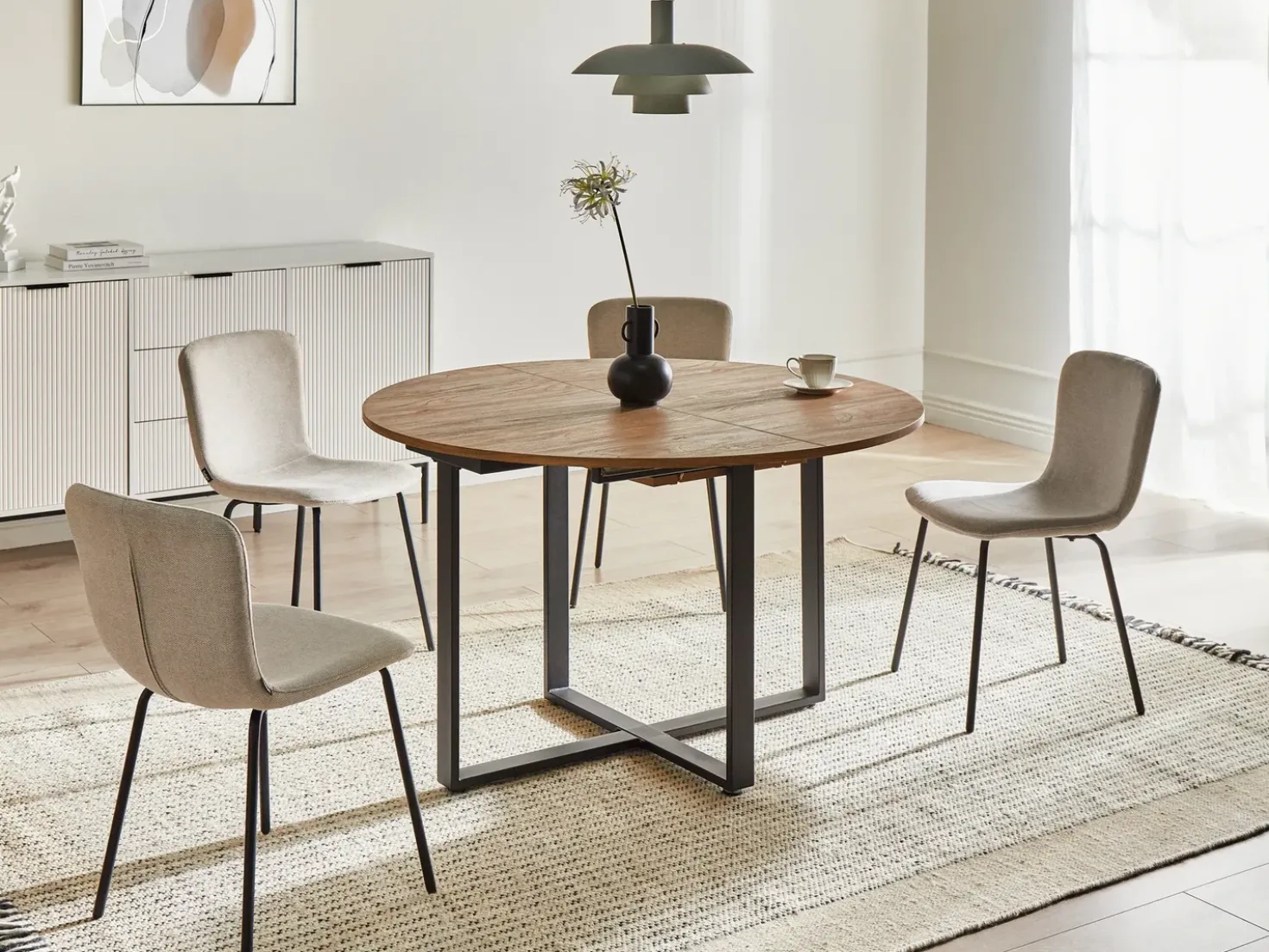 Tavolo da pranzo ALEXANDRINA Marrone 120/160 cm 120 cm