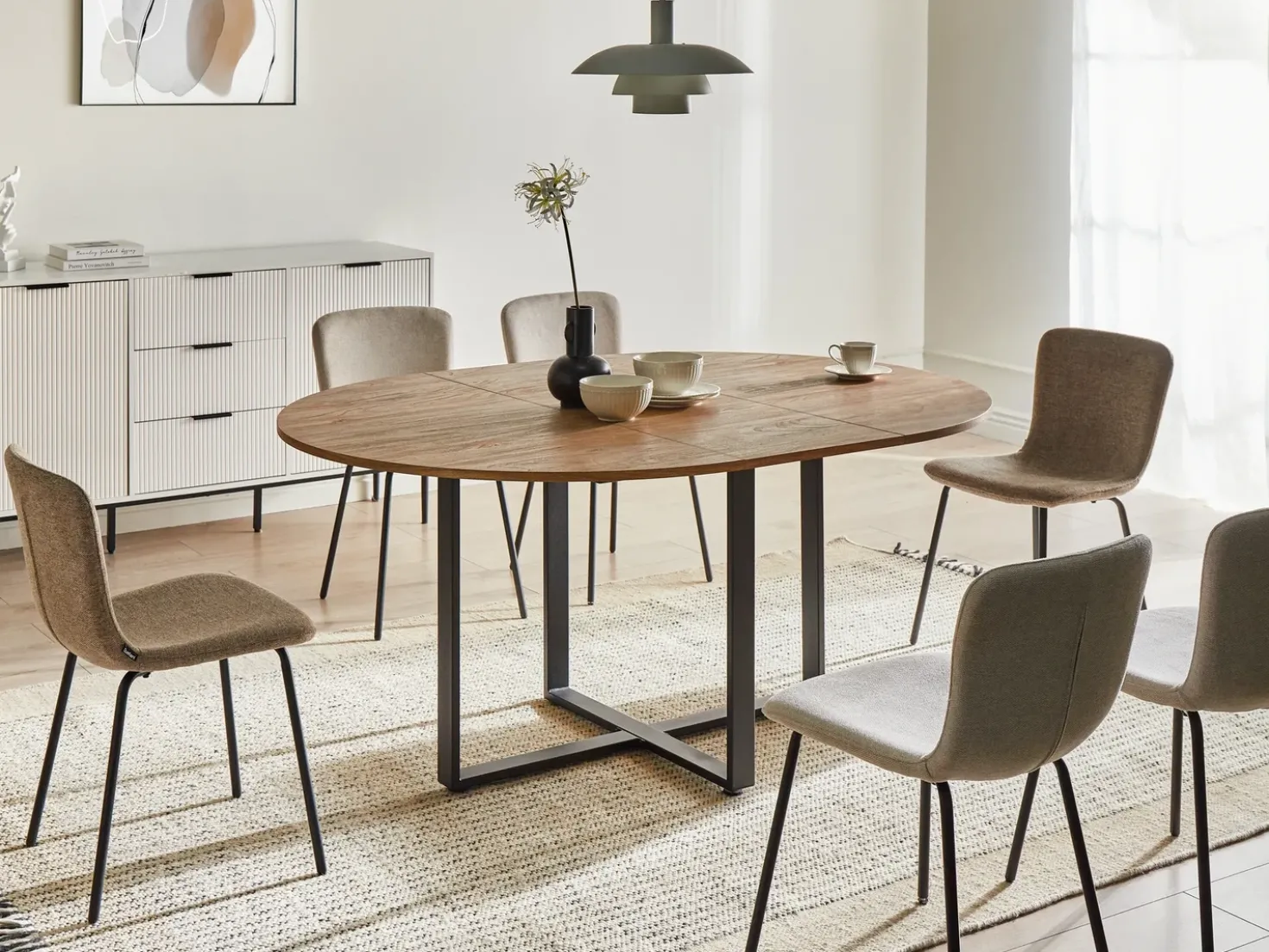 Tavolo da pranzo ALEXANDRINA Marrone 120/160 cm 120 cm