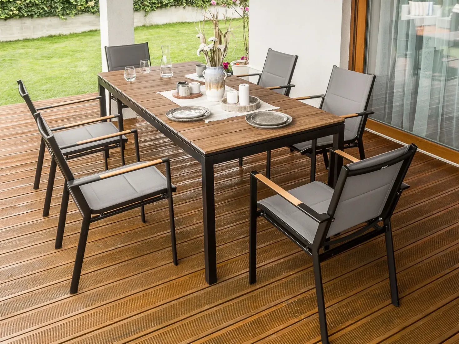Tavolo da pranzo allungabile da giardino TOFANE 198/248 cm 90 cm Marrone