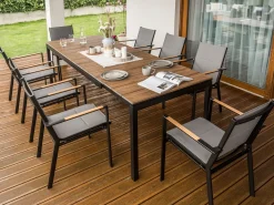 Tavolo da pranzo allungabile da giardino TOFANE 198/248 cm 90 cm Marrone