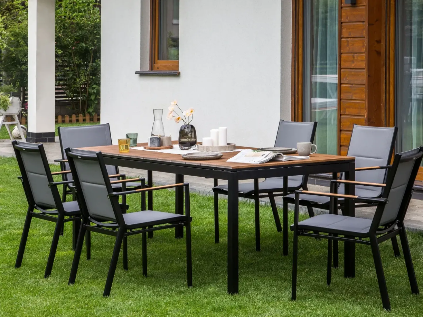 Tavolo da pranzo allungabile da giardino TOFANE 198/248 cm 90 cm Marrone