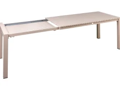 Tavolo da pranzo allungabile da giardino ARDESIO 160/220 cm 90 cm Metallo Beige sabbia