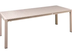 Tavolo da pranzo allungabile da giardino ARDESIO 160/220 cm 90 cm Metallo Beige sabbia