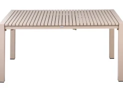 Tavolo da pranzo allungabile da giardino ARDESIO 160/220 cm 90 cm Metallo Beige sabbia