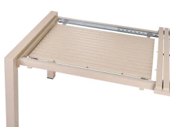 Tavolo da pranzo allungabile da giardino ARDESIO 160/220 cm 90 cm Metallo Beige sabbia