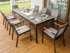 Tavolo da pranzo allungabile da giardino TOFANE 198/248 cm 90 cm Grigio