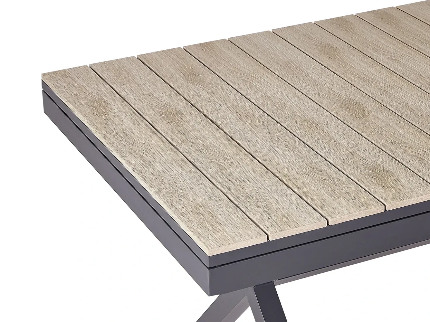Tavolo da pranzo allungabile da giardino FANES 184/242 cm 90 cm Metallo Grigio grafite