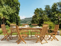 Tavolo da pranzo allungabile da giardino MAUI 160/220 cm 100 cm Legno d'acacia Marrone chiaro
