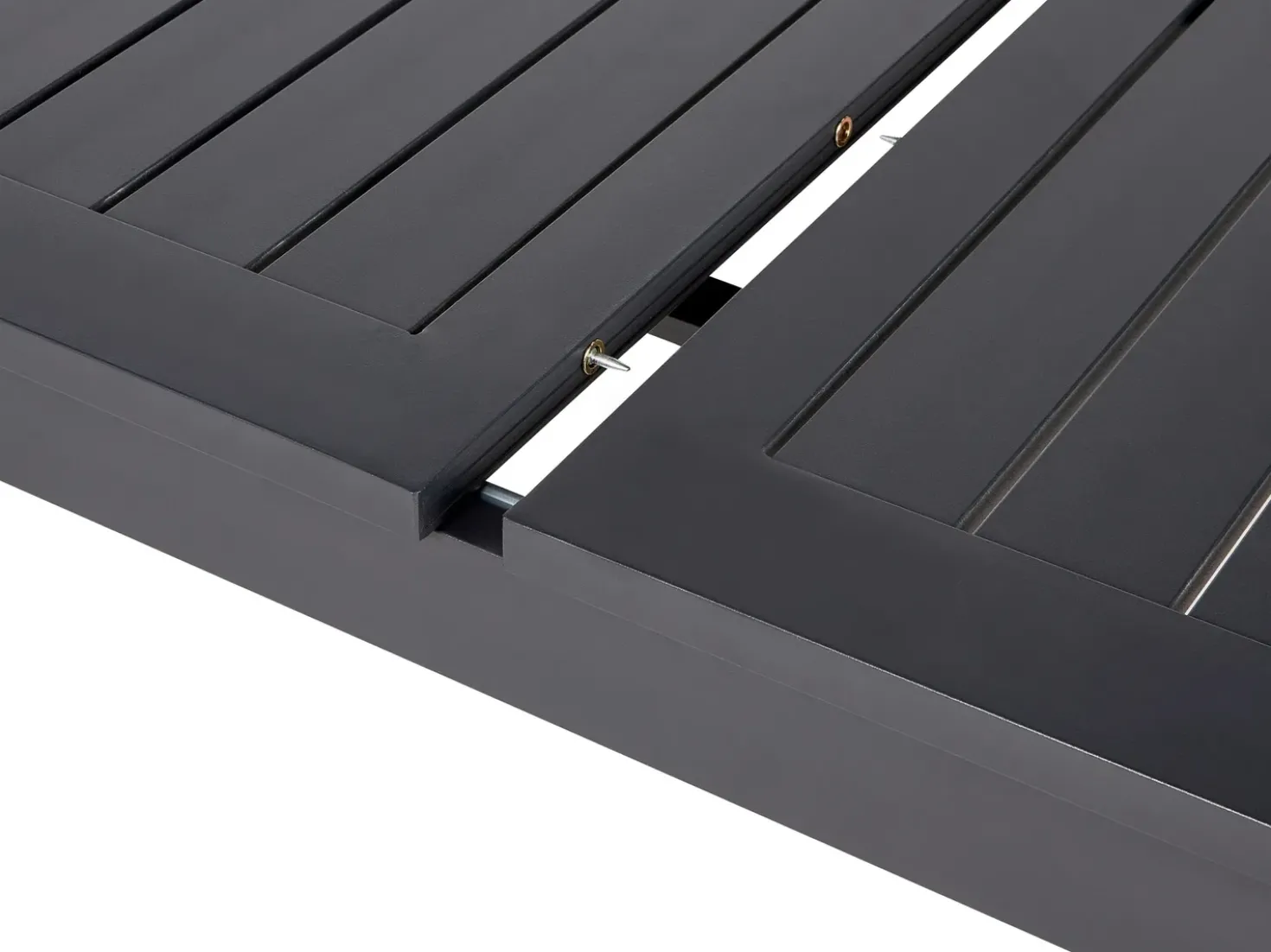 Tavolo da pranzo allungabile da giardino SKALOMA 180/240 cm 90 cm Metallo Grigio scuro