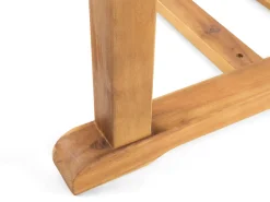 Tavolo da pranzo allungabile da giardino JAVA 160/220 cm 90 cm Legno d'acacia Marrone chiaro