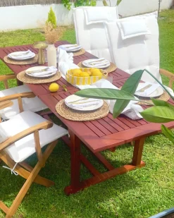 Tavolo da pranzo allungabile da giardino TOSCANA 160/220 cm 90 cm Legno d'acacia Marrone scuro