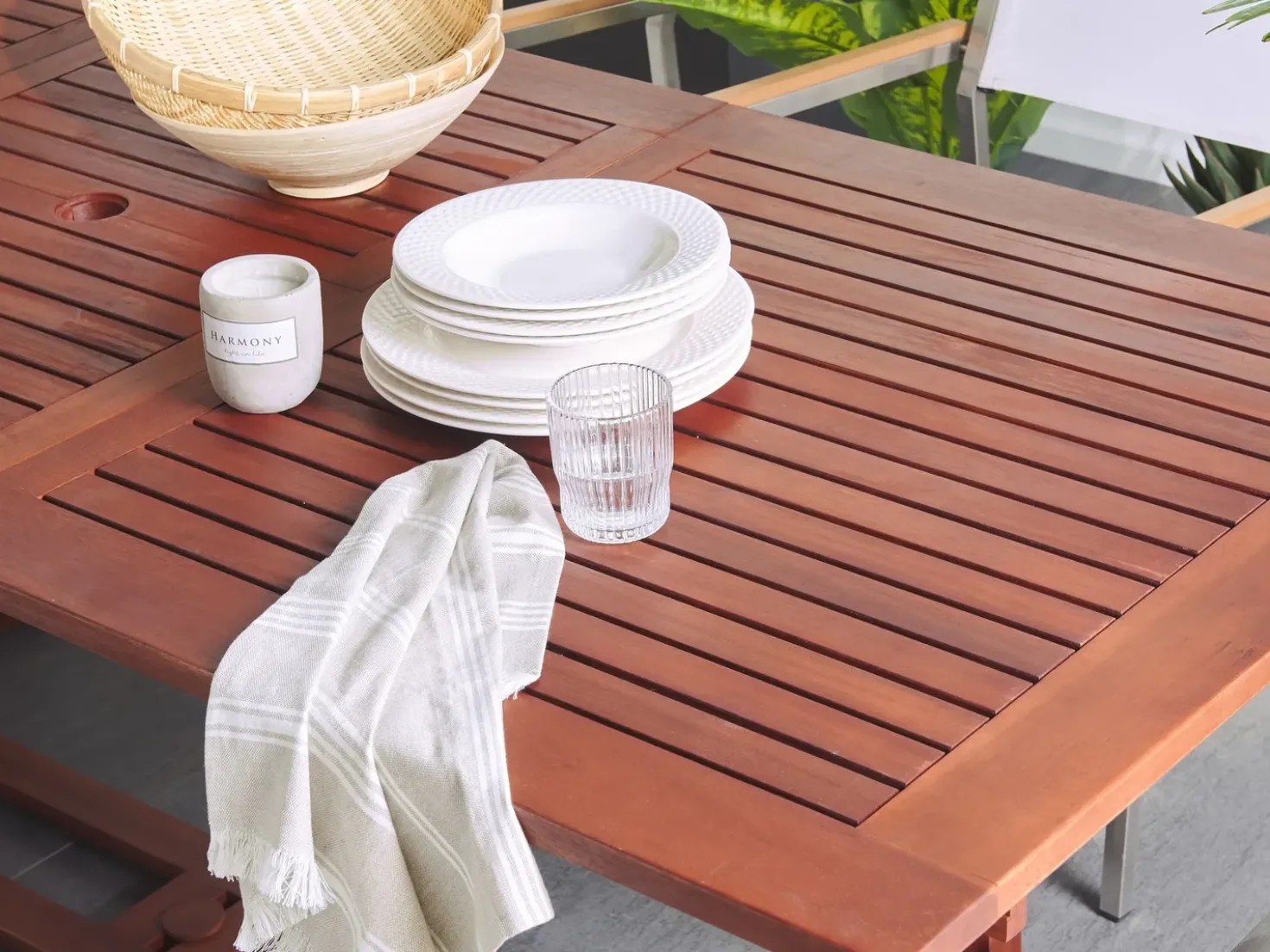 Tavolo da pranzo allungabile da giardino TOSCANA 160/220 cm 90 cm Legno d'acacia Marrone scuro