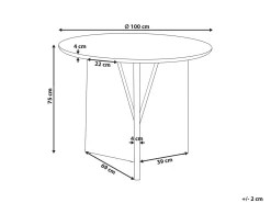 Tavolo da pranzo ARRAN Marrone 100 cm 100 cm Legno d'acacia