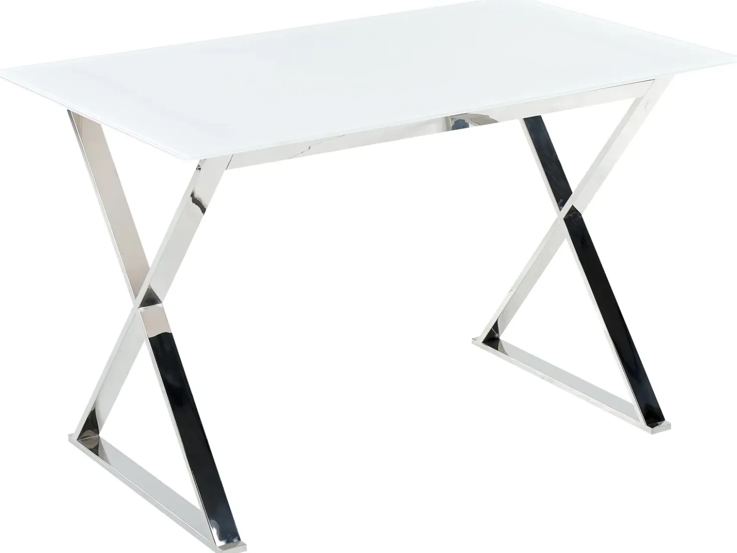 Tavolo da pranzo ATTICA Bianco 120 cm 70 cm Vetro temperato