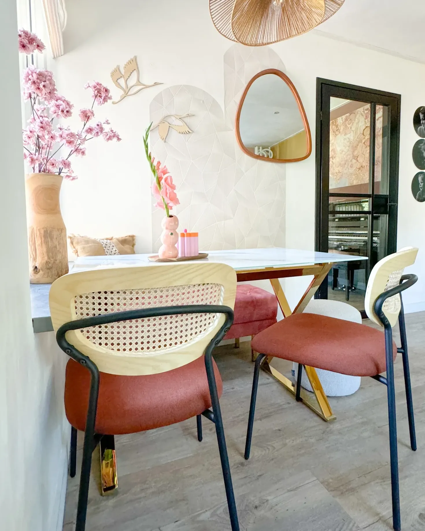 Tavolo da pranzo ATTICA Marmo/Oro 120 cm 70 cm Vetro temperato