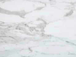 Tavolo da pranzo BALLINA Marmo bianco 160 cm 90 cm Vetro temperato