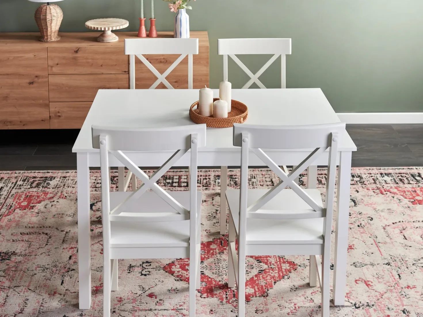 Tavolo da pranzo BARLEE Bianco 120 cm 75 cm Legno di pioppo