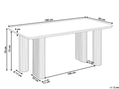 Tavolo da pranzo BARROY Effetto travertino 180 cm 90 cm