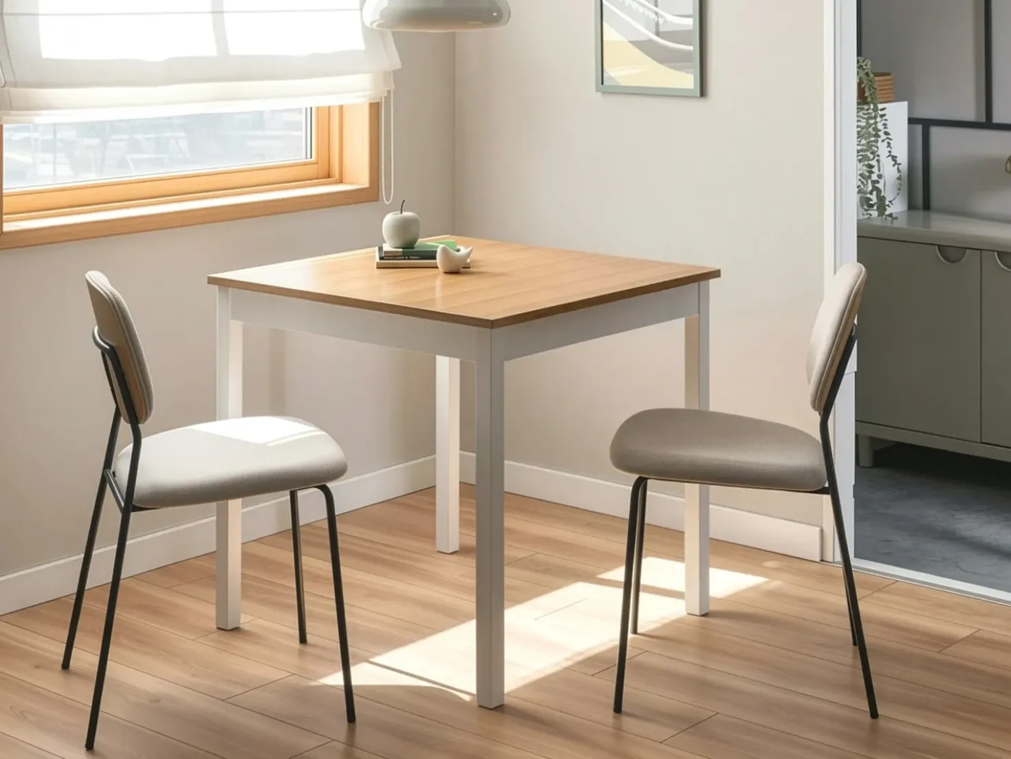 Tavolo da pranzo BATTERSBY Rovere chiaro 80 cm 80 cm