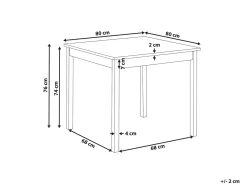 Tavolo da pranzo BATTERSBY Rovere chiaro 80 cm 80 cm