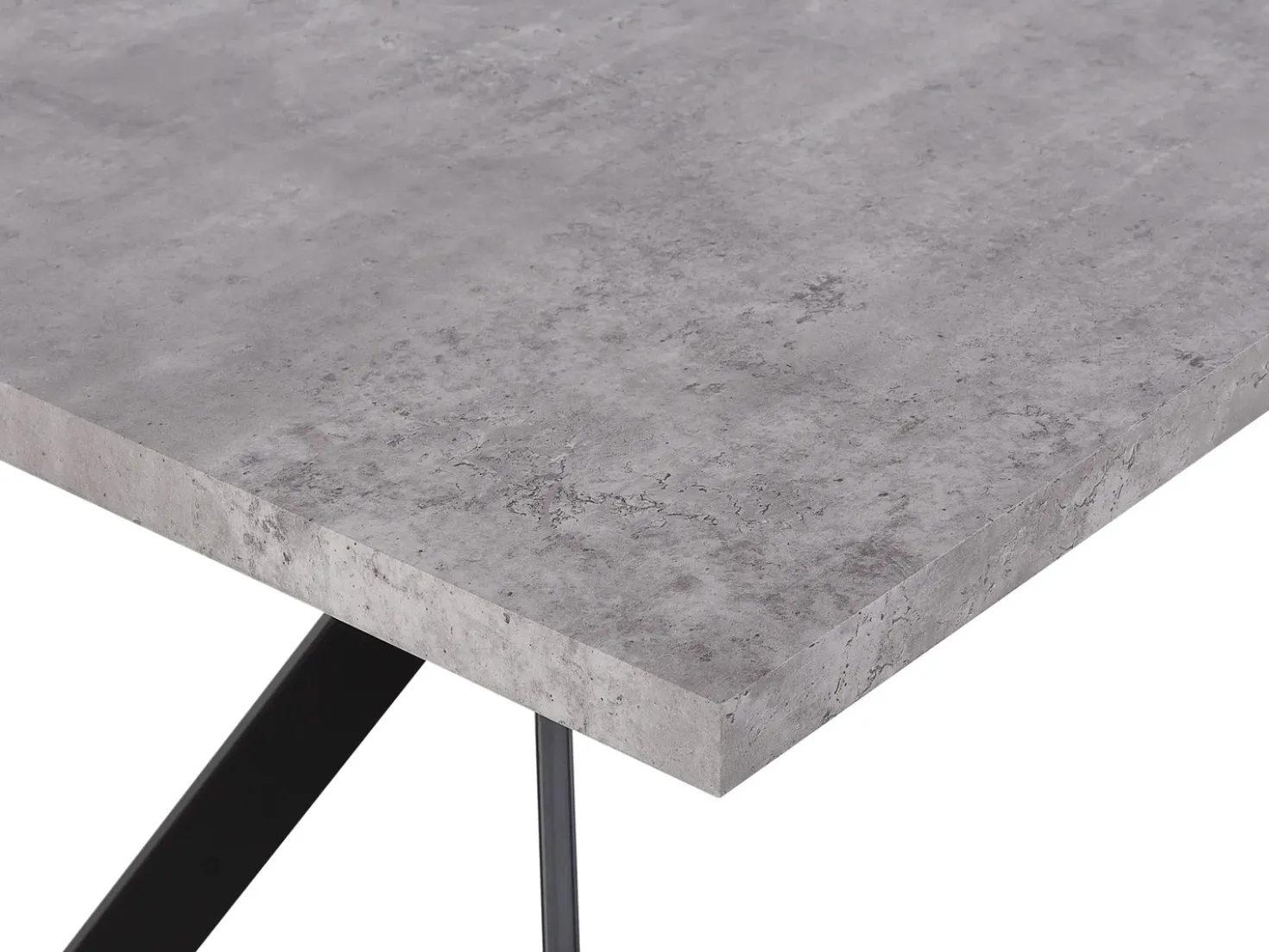 Tavolo da pranzo BENSON Grigio effetto cemento 160 cm 90 cm