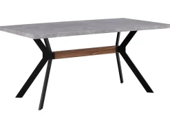 Tavolo da pranzo BENSON Grigio effetto cemento 160 cm 90 cm
