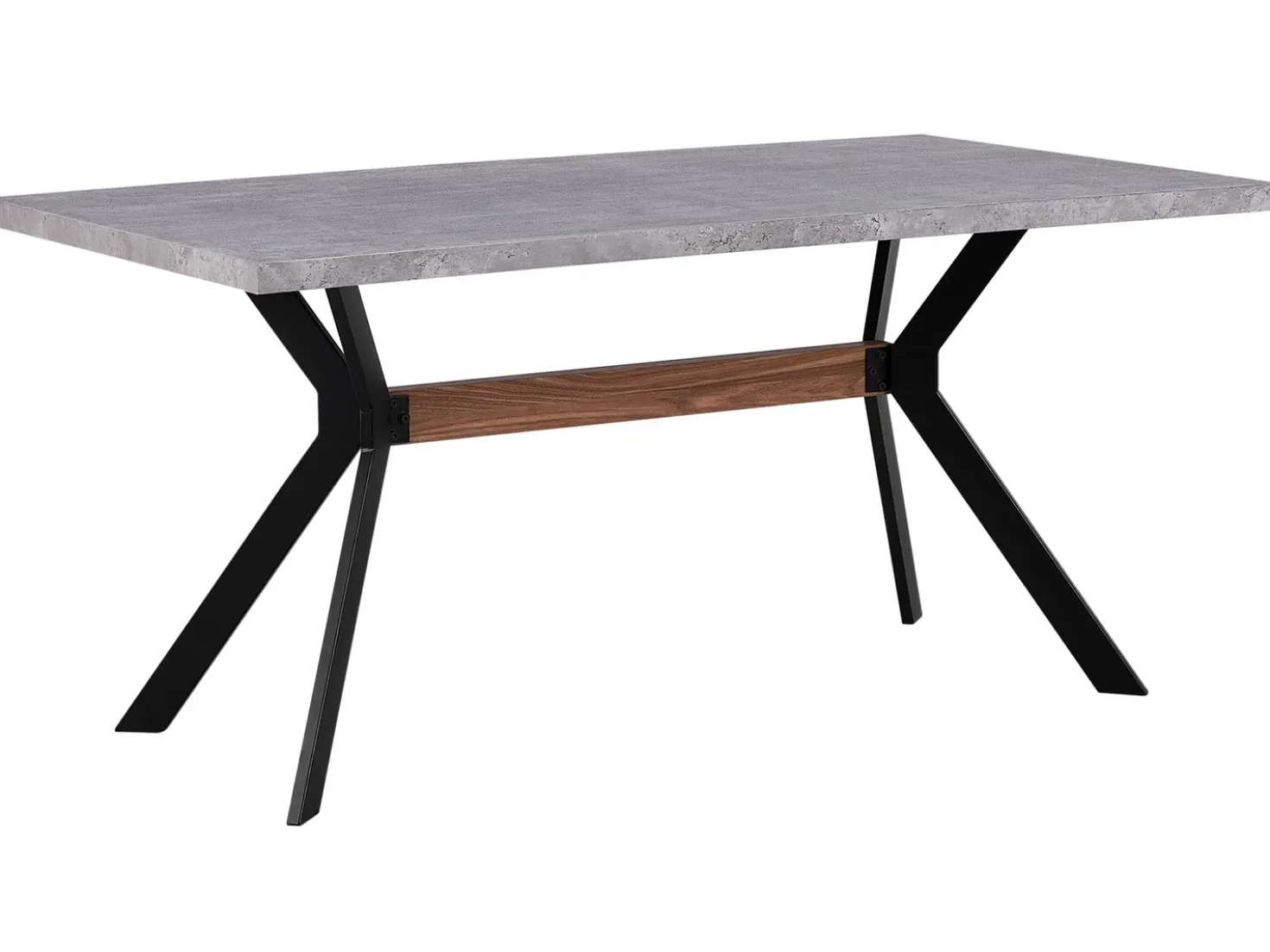 Tavolo da pranzo BENSON Grigio effetto cemento 160 cm 90 cm