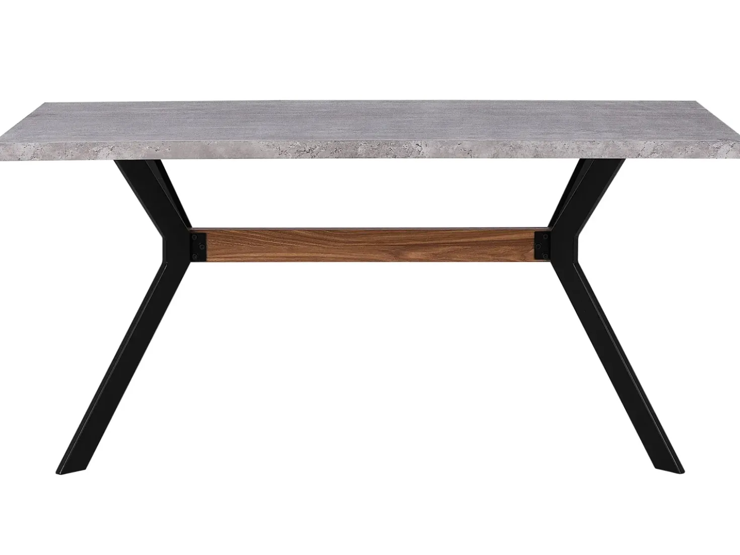 Tavolo da pranzo BENSON Grigio effetto cemento 160 cm 90 cm