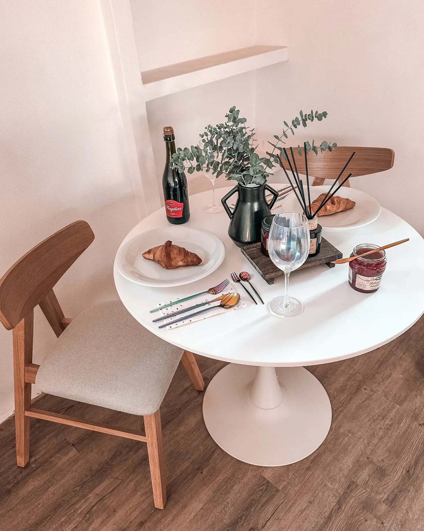 Tavolo da pranzo BOCA Bianco 90 cm 90 cm