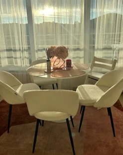 Tavolo da pranzo BOCA Bianco 90 cm 90 cm