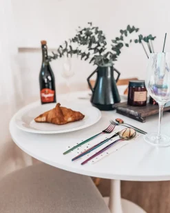 Tavolo da pranzo BOCA Bianco 90 cm 90 cm