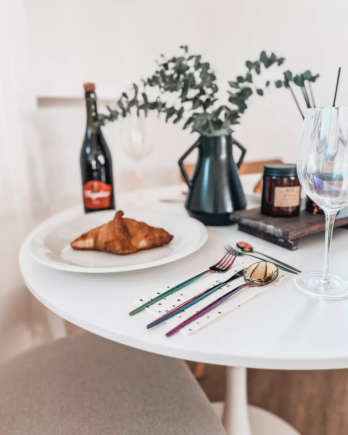 Tavolo da pranzo BOCA Bianco 90 cm 90 cm
