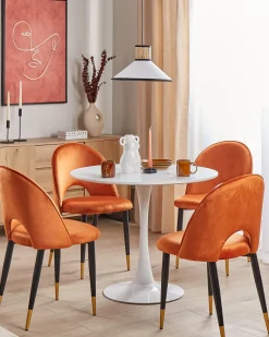 Tavolo da pranzo BOCA Bianco 90 cm 90 cm
