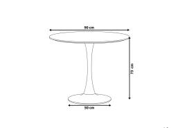 Tavolo da pranzo BOCA Bianco 90 cm 90 cm