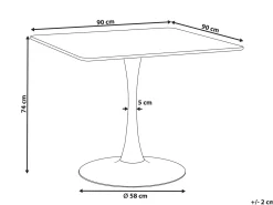 Tavolo da pranzo BOCA Frassino chiaro 90 cm 90 cm