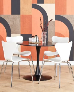 Tavolo da pranzo BOCA Marmo nero 90 cm 90 cm
