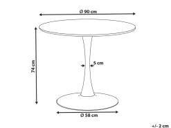 Tavolo da pranzo BOCA Marrone scuro 90 cm 90 cm