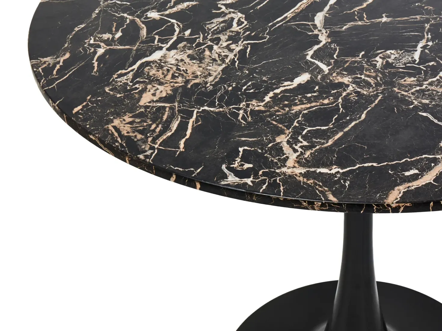 Tavolo da pranzo BOCA Marmo nero 90 cm 90 cm
