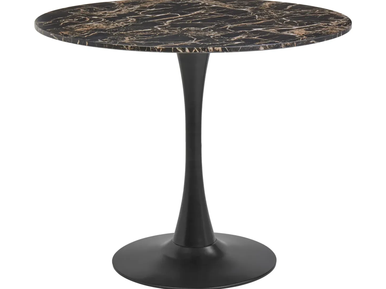 Tavolo da pranzo BOCA Marmo nero 90 cm 90 cm