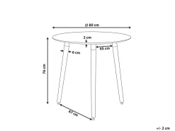 Tavolo da pranzo BOMA Bianco 80 cm 80 cm